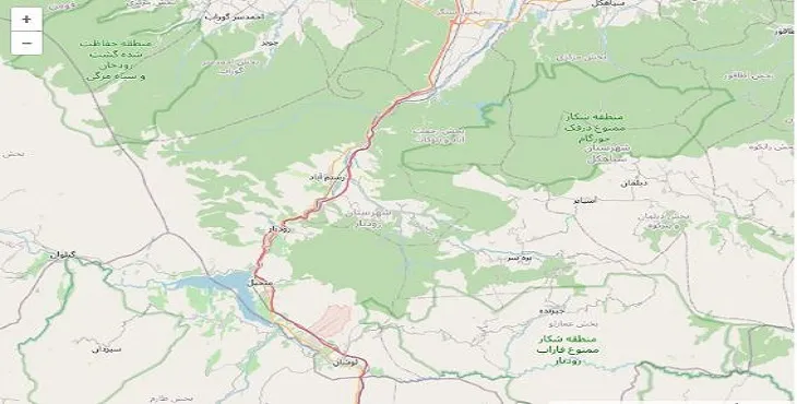 دانلود نقشه شهرستان رودبار + pdf با کیفیت بالا