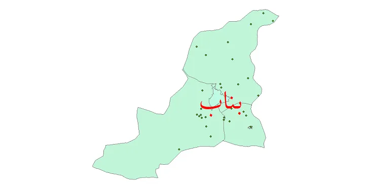 دانلود نقشه شیپ فایل (GIS) تقسیمات سیاسی شهرستان بناب سال 1400