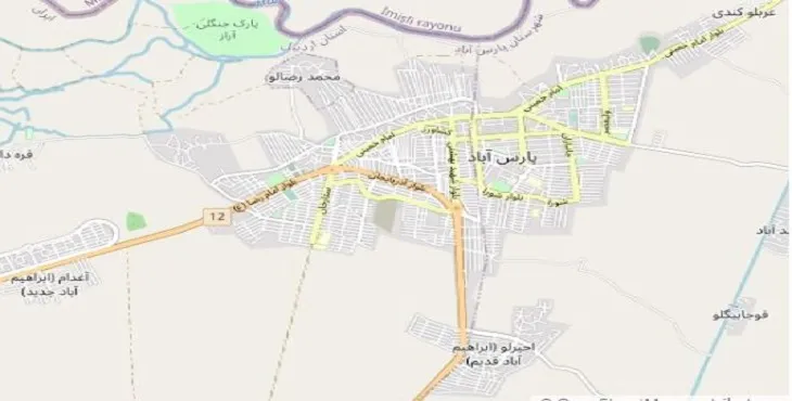 دانلود نقشه شهر پارس آباد + pdf با کیفیت بالا