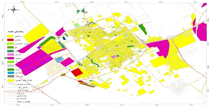 نقشه شیپ فایل (GIS) شهر رباط کریم 1404 + عکس با کیفیت