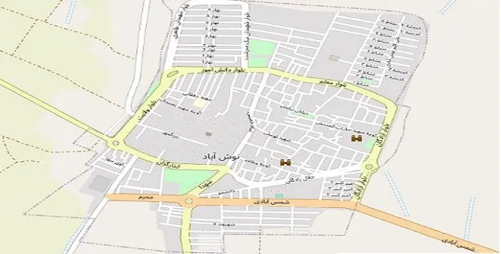 دانلود نقشه شهر نوش آباد + pdf با کیفیت بالا
