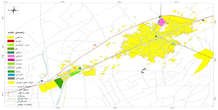 نقشه شیپ فایل (GIS) شهر گوگد 1404 + عکس با کیفیت