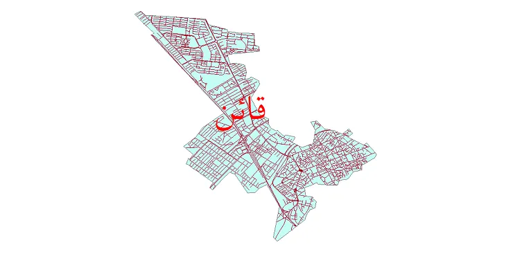 دانلود نقشه شیپ فایل شبکه معابر شهر قائن