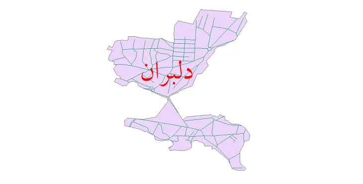 دانلود نقشه شیپ فایل شبکه معابر شهر دلبران
