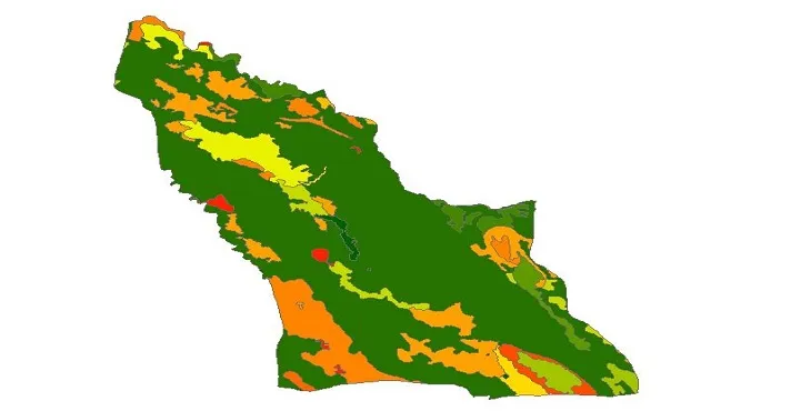 بروزترین نقشه شیپ فایل کاربری اراضی شهرستان مسجد سلیمان + PDF