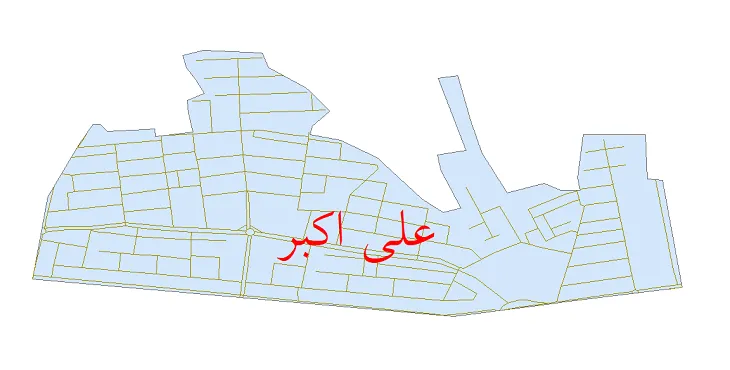 دانلود نقشه شیپ فایل شبکه معابر شهر علی اکبر