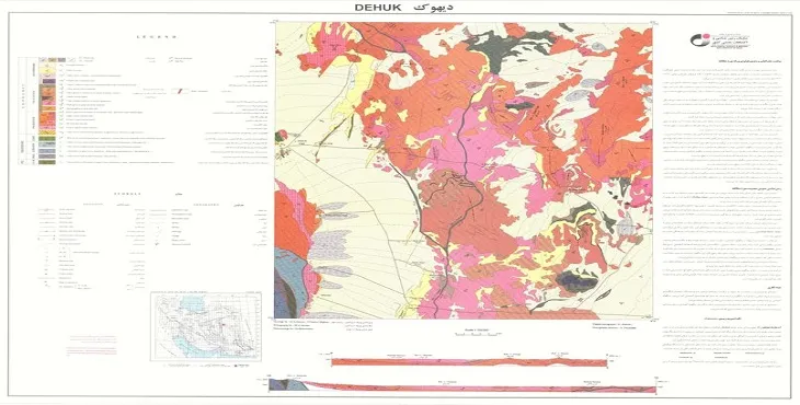 نقشه زمین شناسی محدوده شهری دیهوک + تصویر با کیفیت بالا