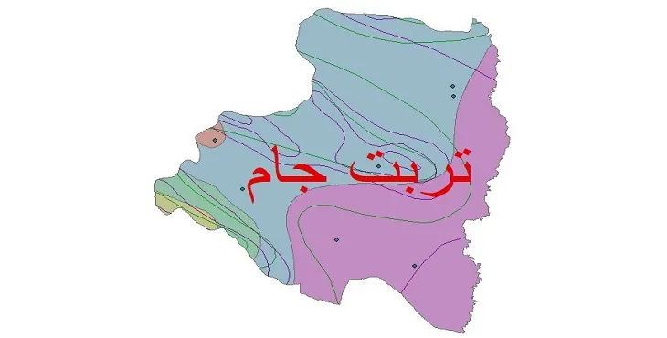 نقشه شیپ‌ فایل اقلیم‌شناسی شهرستان تربت جام + 7 لایه اقلیمی