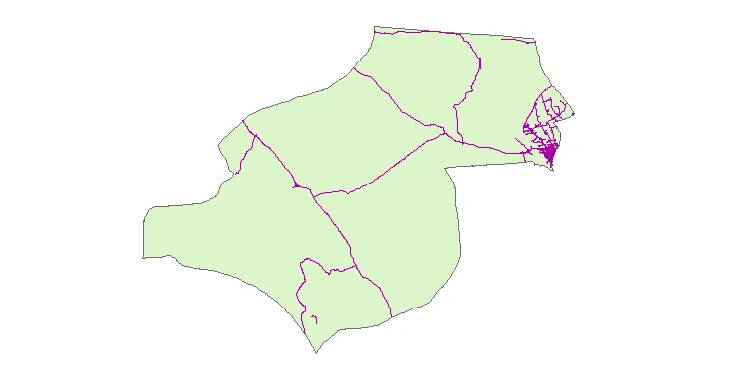 جدیدترین نقشه شیپ فایل راه های شهرستان نیمروز + PDF