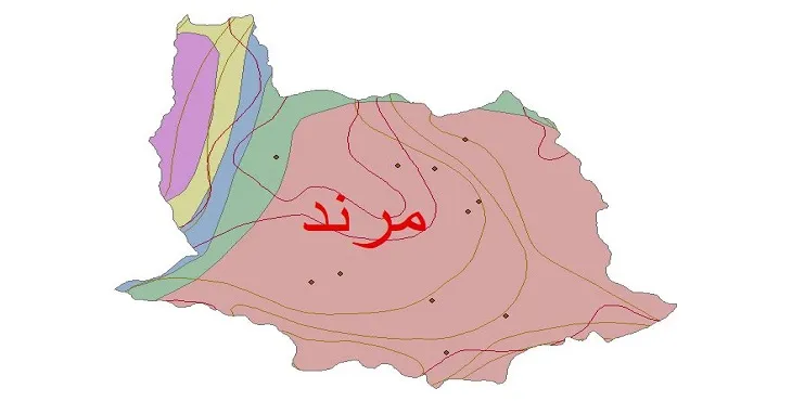 نقشه شیپ فایل اقلیمشناسی شهرستان مرند + 7 لایه اقلیمی