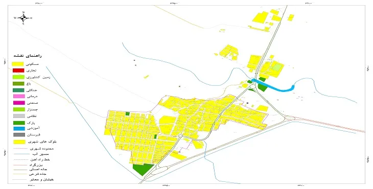 نقشه شیپ فایل (GIS) شهر اژیه سال 1404 + عکس با کیفیت