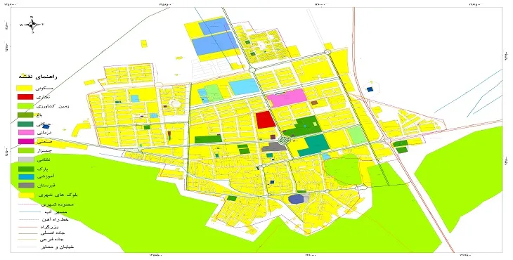 نقشه شیپ فایل (GIS) شهر نهبندان 1404 + عکس با کیفیت