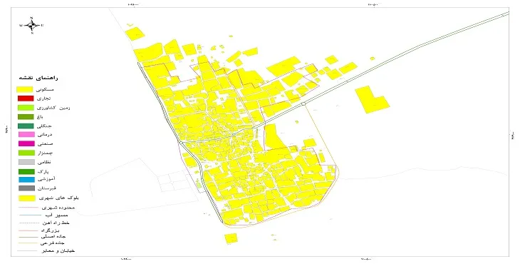 نقشه شیپ فایل (GIS) شهر کوهستک 1405 + عکس با کیفیت