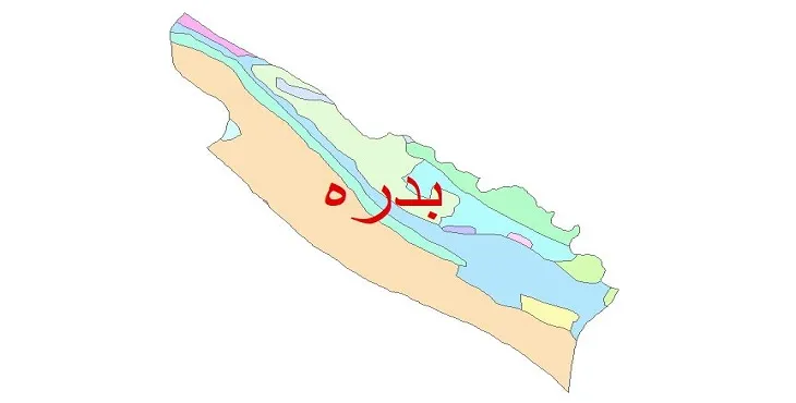 نقشه شیپ فایل (GIS) زمین‌ شناسی شهرستان بدره