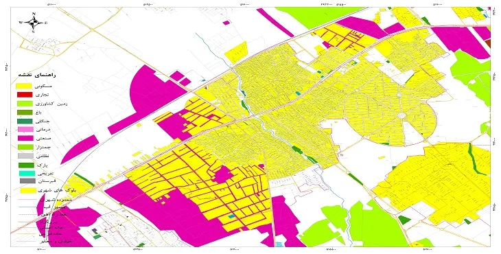 نقشه شیپ فایل (GIS) شهر گلستان 1404 + عکس با کیفیت