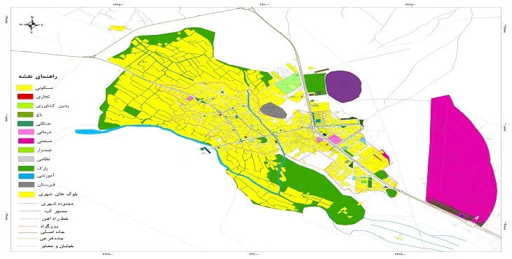 جدیدترین نقشه شهر دهق | قابل چاپ + کیفیت بالا