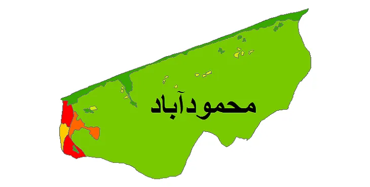 بروزترین نقشه شیپ فایل کاربری اراضی شهرستان محمودآباد + PDF