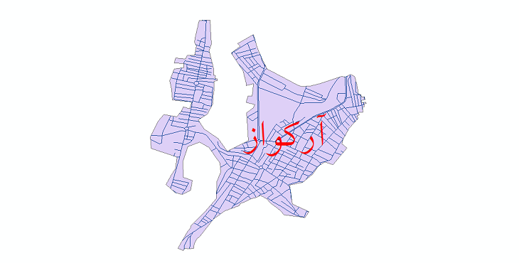 دانلود نقشه شیپ فایل شبکه معابر شهر آرکواز سال 1401