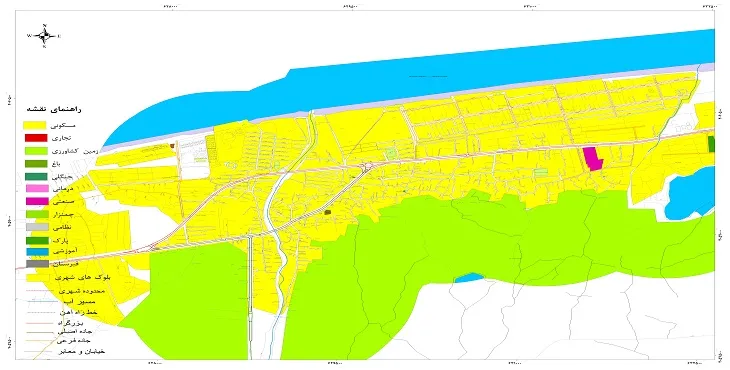 نقشه شیپ فایل (GIS) شهر سرخرود 1405 + عکس با کیفیت