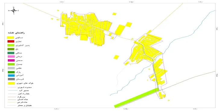 نقشه شیپ فایل (GIS) شهر آوا 1404 + عکس با کیفیت