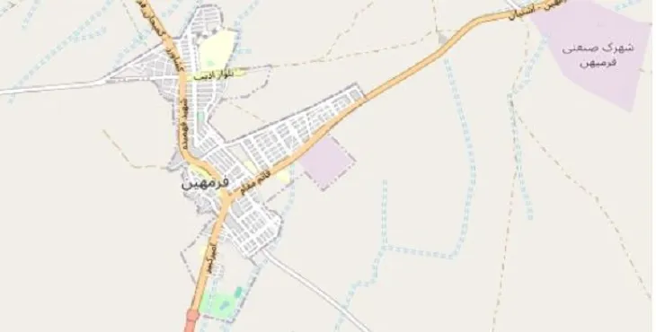 دانلود نقشه شهر فرمهین + pdf با کیفیت بالا