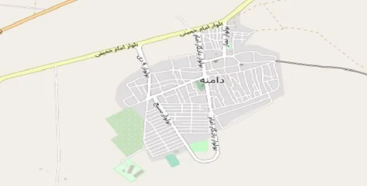 دانلود نقشه شهر دامنه + pdf با کیفیت بالا