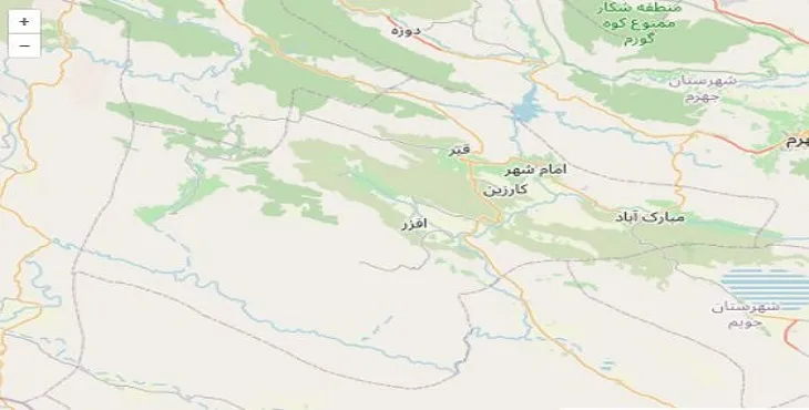 دانلود نقشه شهرستان قیر و کارزین + pdf با کیفیت بالا