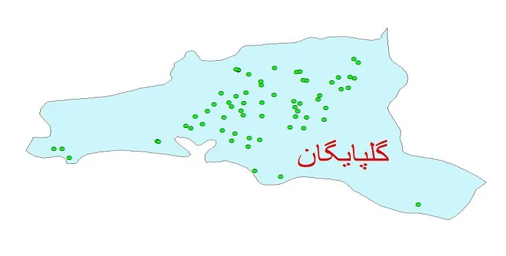 دانلود نقشه شیپ فایل کیفیت آب چاه های شهرستان گلپایگان