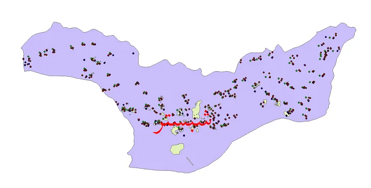 دانلود نقشه جمعیت نقاط شهری و روستایی شهرستان شبستر از سال 1335 تا 1395