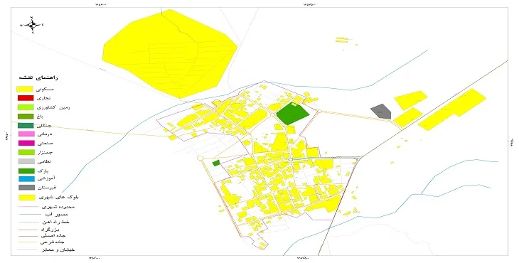 نقشه شیپ فایل (GIS) شهر نوک آباد 1404 + عکس با کیفیت