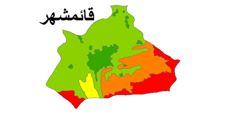 بروزترین نقشه شیپ فایل کاربری اراضی شهرستان قائمشهر + PDF