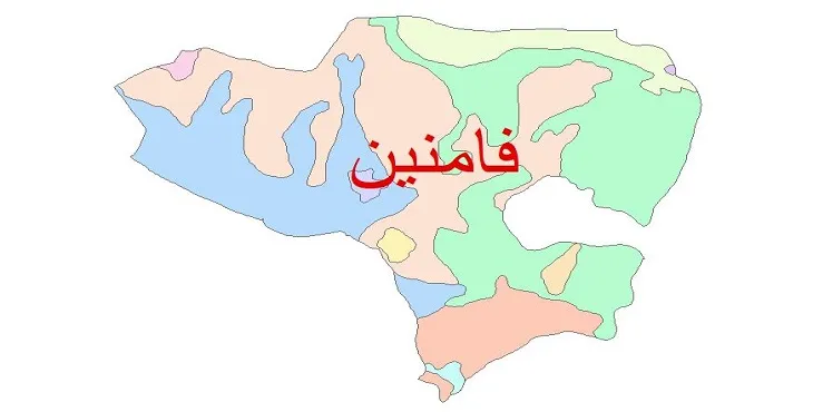 نقشه شیپ فایل (GIS) زمین‌ شناسی شهرستان فامنین