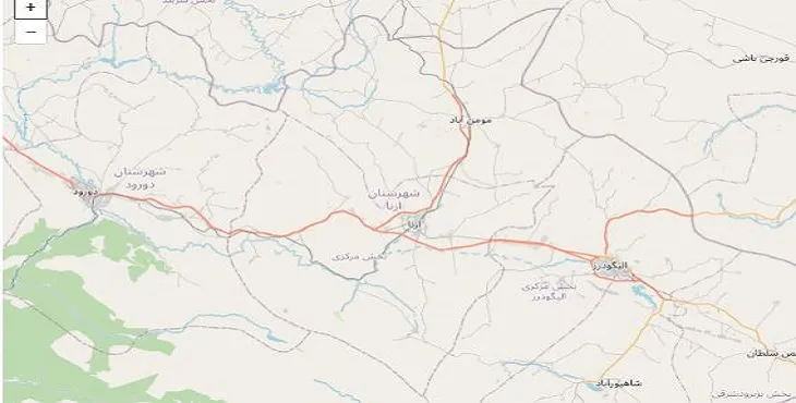 دانلود نقشه شهرستان ازنا + pdf با کیفیت بالا