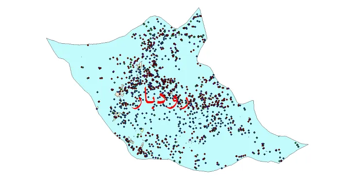 دانلود نقشه شیپ فایل جمعیت نقاط شهری و روستایی شهرستان رودبار از سال 1335 تا 1395