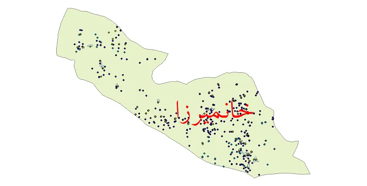 دانلود نقشه جمعیت نقاط شهری و روستایی شهرستان خانمیرزا از سال 1335 تا 1395