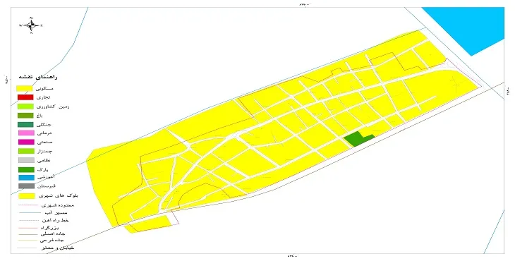 نقشه شیپ فایل (GIS) شهر اینچه برون 1404 + عکس با کیفیت