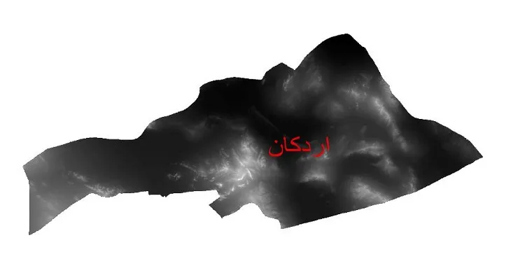دانلود نقشه دم (DEM) شهرستان اردکان | دقت 30 متر