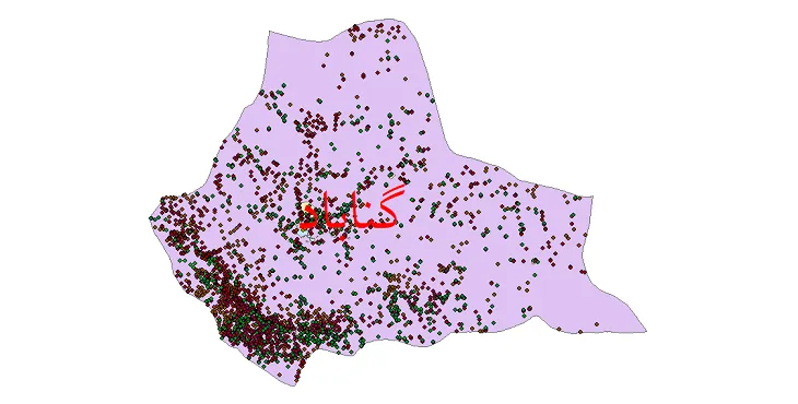 دانلود نقشه جمعیت نقاط شهری و روستایی شهرستان گناباد از سال 1335 تا 1395