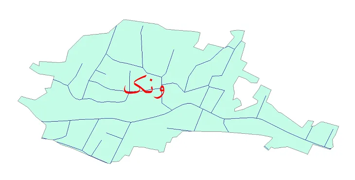 دانلود نقشه شیپ فایل شبکه معابر شهر ونک