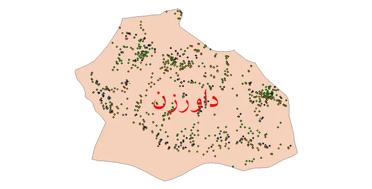 دانلود نقشه جمعیت نقاط شهری و روستایی شهرستان داورزن از سال 1335 تا 1395