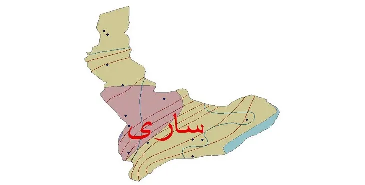 نقشه شیپ فایل اقلیمشناسی شهرستان ساری + 7 لایه اقلیمی