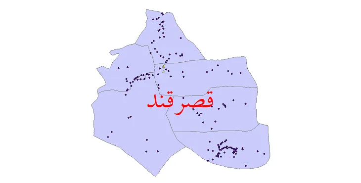 دانلود نقشه شیپ فایل (GIS) تقسیمات سیاسی شهرستان قصرقند سال 1400
