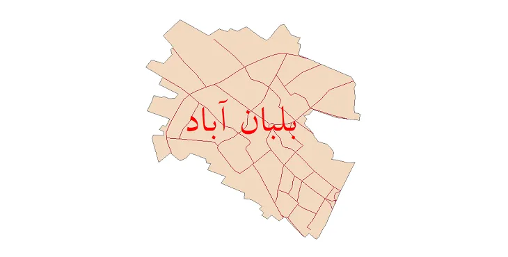 دانلود نقشه شیپ فایل شبکه معابر شهر بلبان آباد