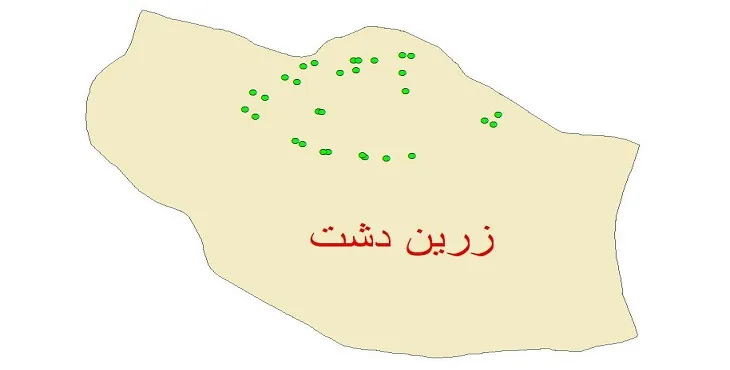 دانلود نقشه شیپ فایل کیفیت آب چاه های شهرستان زرین دشت