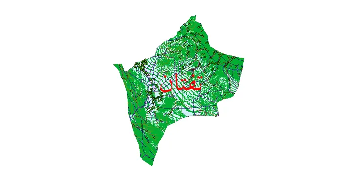 دانلود نقشه های شیپ فایل شهرستان تفتان + کاملترین لایه GIS