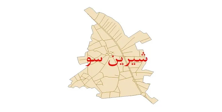 دانلود نقشه شیپ فایل شبکه معابر شهر شیرین سو