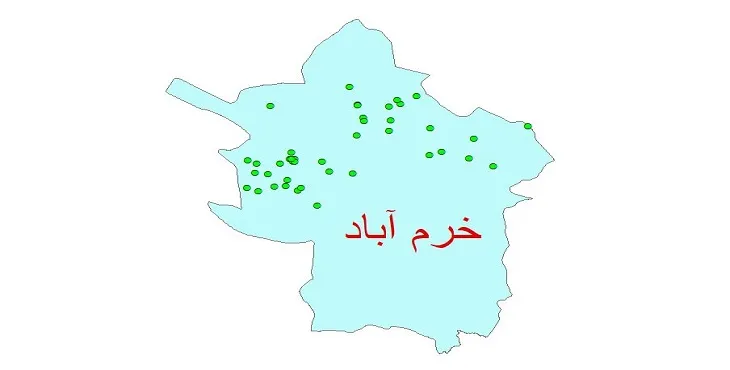 دانلود نقشه شیپ فایل کیفیت آب چاه های شهرستان خرم آباد