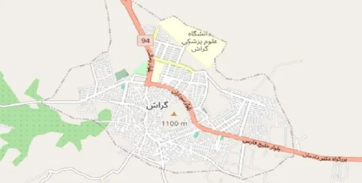 دانلود نقشه شهر گراش + pdf با کیفیت بالا