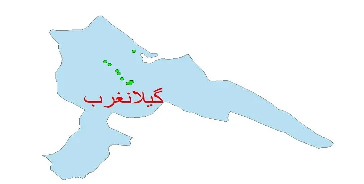 دانلود نقشه شیپ فایل کیفیت آب چاه های شهرستان گیلانغرب