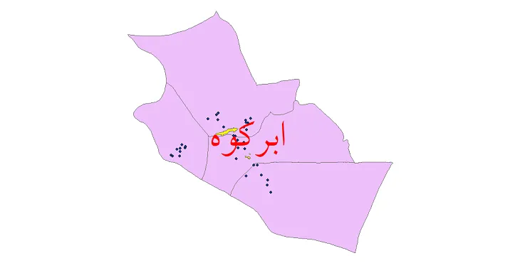 دانلود نقشه شیپ فایل (GIS) تقسیمات سیاسی شهرستان ابرکوه سال 1400
